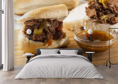 Juicy Homemade Italian Beef Sandwich Wall mural