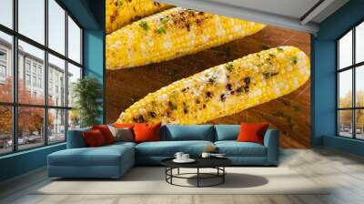 Organic Grilled Corn on the Cob Wall mural