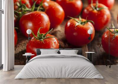 Organic Red Ripe Tomatoes Wall mural