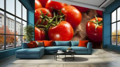 organic red ripe tomatoes Wall mural