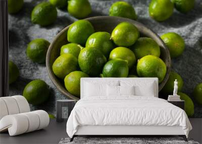 Raw Green Organic Key Limes Wall mural