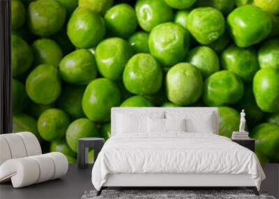 Raw Green Organic Sweet Peas Wall mural