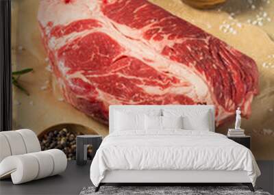 Raw Organic Grass Fed Chuck Roast Wall mural