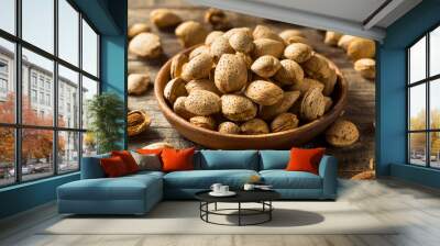 Raw Organic Whole Almonds Wall mural