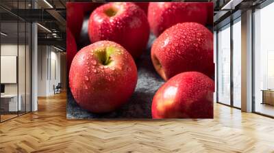 Raw Red Organic PInk Lady Apples Wall mural