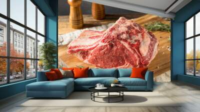 Raw Red Prime Rib Roast Wall mural