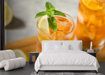 Refreshing Cold Iced Sweet Tea Wall mural