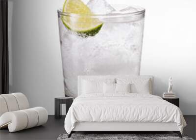 Refreshing Gin and Tonic on White Wall mural