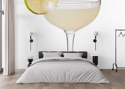 Refreshing Vodka Gimlet Cocktail on White Wall mural