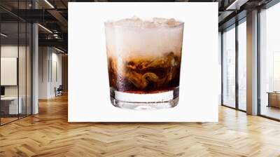 Refreshing White Russian Cocktail on White Wall mural