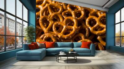 Salty Crunchy Pretzel Crackers Wall mural