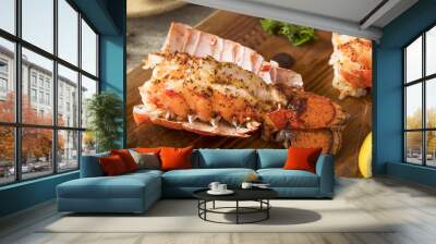 Seasoned Baked Lobster Tails Wall mural