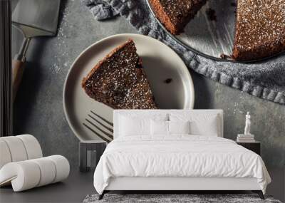 sweet dark chocolate olive oil cake Wall mural