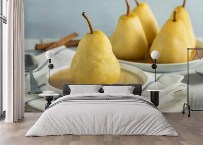 Sweet Homemade Poached Pears Wall mural