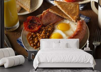 Traditional Full English Breakfast Wall mural