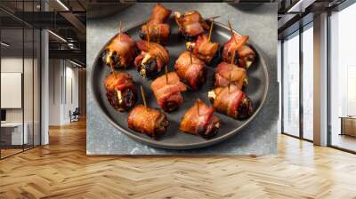 Warm Bacon Wrapped Dates Wall mural