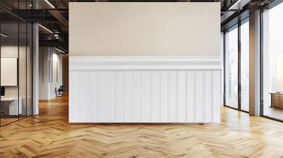 White wainscot or bead board Wall mural