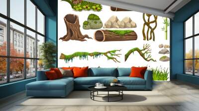 A set of nature elements Wall mural