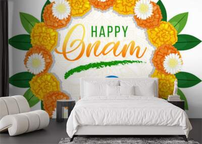 Onam Hindu harvest festival poster Wall mural