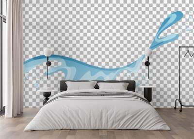 Water splash on grid background Wall mural