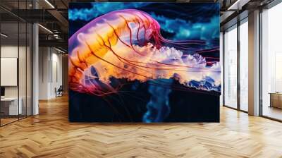  swimming with jellyfish Wall mural