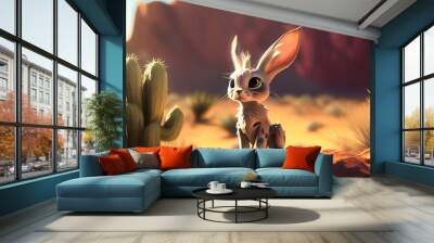 A desert hare living in the Arizona southwest desert Wall mural