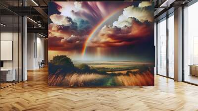 Abstract Rainbow Wall mural