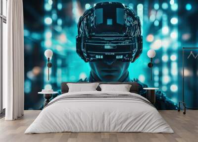 artificial intelligence and robotics concept Wall mural