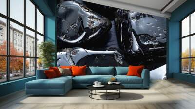 beautiful obsidian nuggets Wall mural