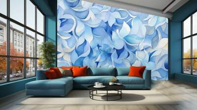 melody of blue paints in watercolor Wall mural