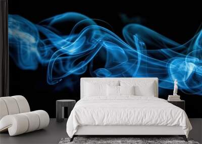 colorful blue smoke Wall mural