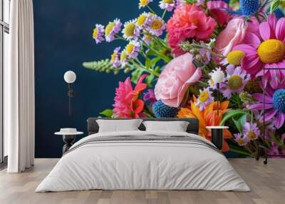 Colorful floral bouquet for spring or summer Wall mural