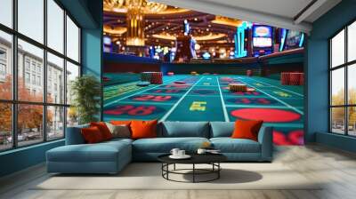 Craps table in a Las Vegas casino Wall mural