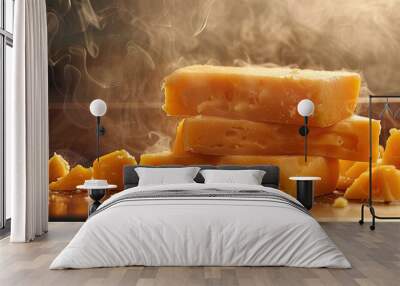 delicious cheddar cheese  Wall mural