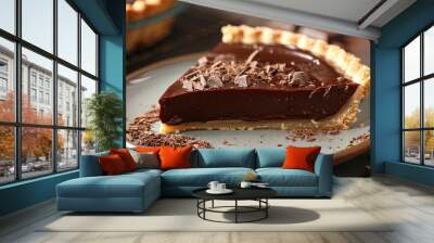 delicious chocolate pie Wall mural