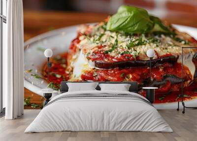 delicious eggplant parmesan Wall mural