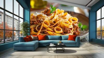 delicious tagliatelle with ragu Wall mural