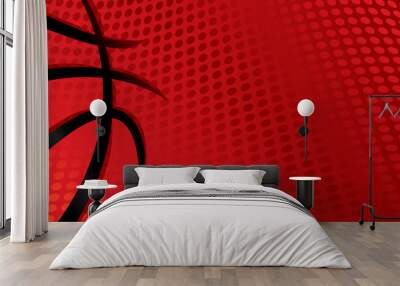 Basketball vector background Wall mural