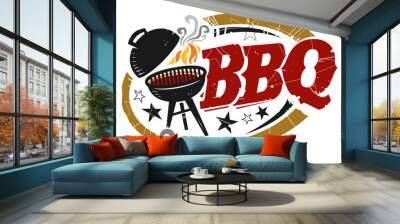 BBQ Grill vector icon Wall mural