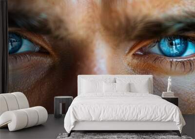 handsome man's blue eyes  Wall mural