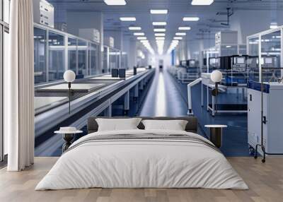 interior of a clean room manufacturing facility Wall mural