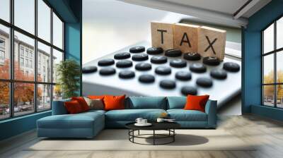 calculating tax Wall mural