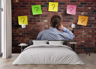 Confusion and question marks Wall mural