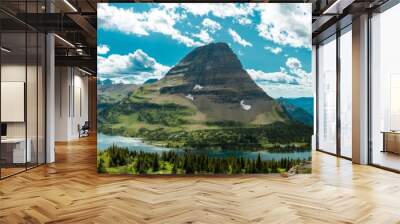 Panoramic shot of a mountain in the distance in Montana Wall mural