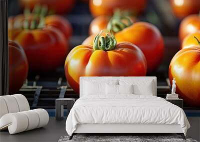 modern tomato factory - commercial tomato agriculture production concept Wall mural