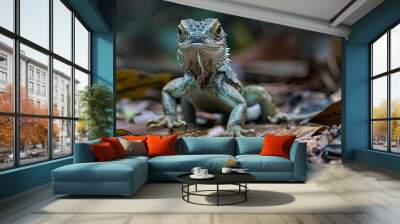 photo of cute baby iguana  Wall mural