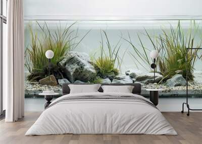 pristine Biotope aquarium highlighting water clarity, aquarium, Wall mural