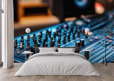 recording studio production equipment  Wall mural