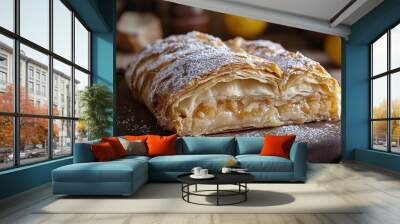 strudel - hot and delicious pastry Wall mural