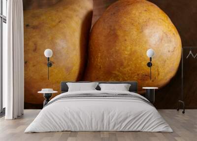 Two whole, ripe, organic pears Wall mural